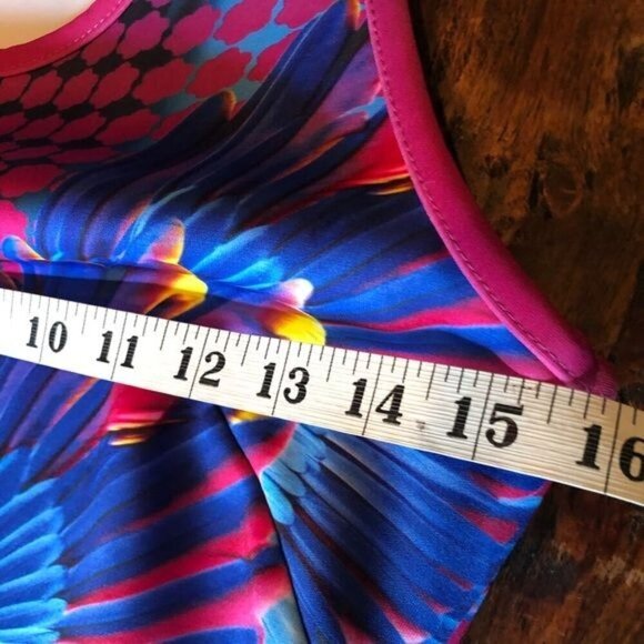 Wing Printed Laundry by Shelli Segal Scuba Knit Dress SZ XS - Picture 10 of 12